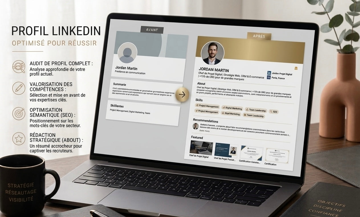 Optimisation de profil LinkedIn professionnel